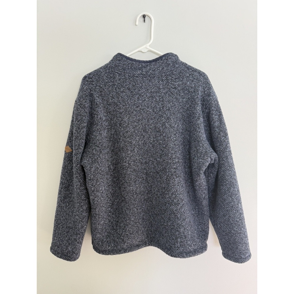Orvis Mens Pullover Mens Size Large Navy Blue 1/4 Zip Sweater Sherpa Lined Adult - Picture 2 of 3